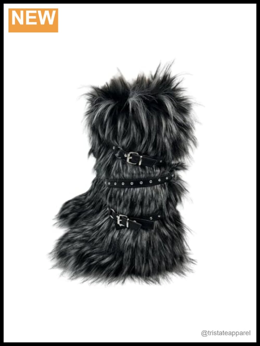 Faux Fur Knee High Boots Women Winter Y2K Fluffy Snow Boots Slip On